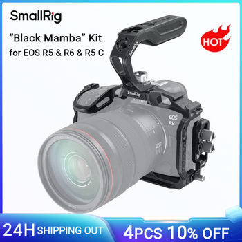 SmallRig Black Mamba EOS R5C RCcámara Cage con abrazadera de cable y kit de mango superior para cámara Canon EOS R5 y R5C y R6 3233/3234