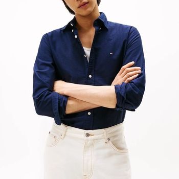 Tommy Hilfiger Camisa manga larga Solid Heritage Oxford Rf para hombre