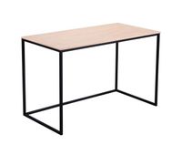 mesa de escritorio con estructura metalica en negro y roble salvaje 120x60 cm mia roble salvaje - negro 120x60 cm