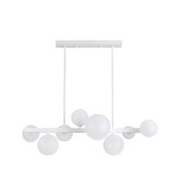 lampara de techo alargada lozolla 8xg9 blanca