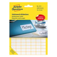 avery zweckform 3311 etiquetas multifuncionales 16 x 9 mm blancas 2646 etiquetas