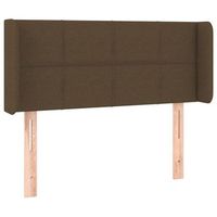 cabecero cama mueble de dormitorio con led de tela oscuro 103 x 16 x 7888 cm marron m020001005