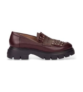 Wonders para mujer. A-4315_5716_9834 Mocasines BONES 15 Burdeos (40), Piel, Rojo, 1 a 3cm, Ninguno, Casual