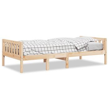 Cama Para Niños Sin Colchón Madera Maciza De Pino 80x200 Cm
