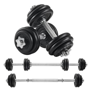 Mancuernas Ajustables Entrenamiento, Negro-1 / 30.0 Kilogramos
