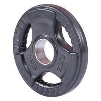 ozio fitness oziofitness disco de pesas 25 kg olimpico 50 mm goma premium 3 agarres