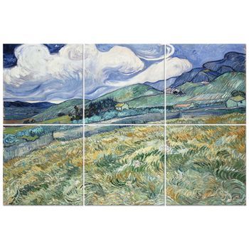 Legendarte - Panel Decorativo Multiple Vista Desde Saint-remy - Vincent Van Gogh Cm. 100x150 (6 Paneles)