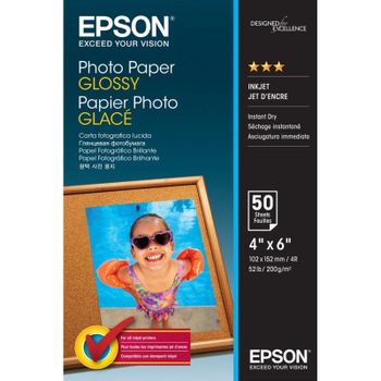 Papel Fotográfico Epson Brillo 10x15cm 50 hojas