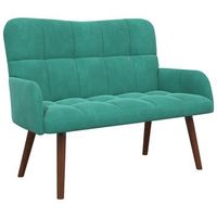 sofa de 2 plazas tuquesa 115 x 61 x 87 cm terciopelo vidaxl