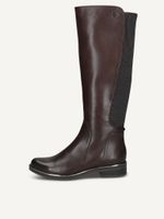 caprice boots brown made of leather and textile with block heel size 405