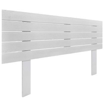 Cabecero De Madera Reciclada Dm Estilo Palet Horizontal Con Patas 135x115cm Camas 135 - Blanco Madera