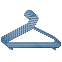 set de 8 perchas de plastico azul oscuro