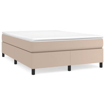 Cama Tapizada 203x160x35 Cm Vinilo - Marrón