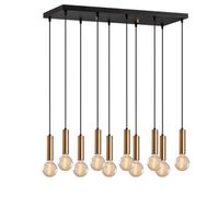 lampara de techo tempo-6037 oro cobrizo metal 75x24x136 cm