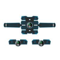 estimulador electronico y masaje ems inteligente y88 para abdominales brazos y piernas bateria recargable 20x03x20 cm color negro
