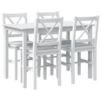 juego de muebles de comedor 5 piezas blanco vidaxl