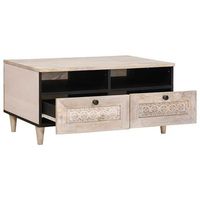 mesa de centro 80x54x40 cm madera - blanco