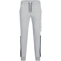 jack  jones pantalones 12199434 jpstwill logo jjblock sweat vg ps noos light grey mela para hombre