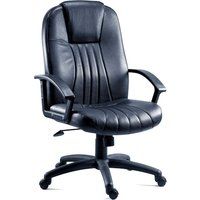 teknik city 8099 leather faced reclining executive chair - black black