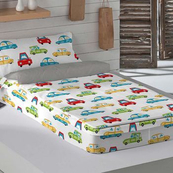 Saco Nordico Con Relleno 100% Algodón Scalextric Reverso Cama 90