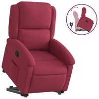 sillon de salon  silla  sillon reclinable elevable terciopelo rojo tinto