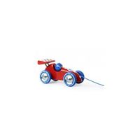 coche de carreras drag rojo y azul