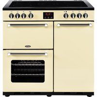 belling kensington 90 cm electric ceramic range cooker - cream  chrome cream