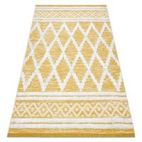 alfombra eco sisal boho moroc diamantes 22297 franjas - dos niveles de 78x150 cm