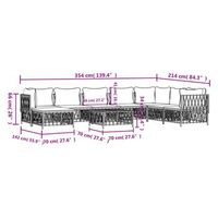 conjunto de salon de patio con cojines acero antracita