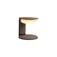 lampara de mesa de madera con 1 led integrado taupe