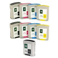 compatible multipack hp business inkjet 1700 printer ink cartridges 9 pack -c4844a
