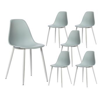 Pack 6 Sillas En Polipropileno Menta Klast Home 45 X 80 Cm - Menta