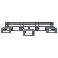 conjunto deconjunto muebles jardin de palets para jardin 6 uds  mesa y sillas madera gris