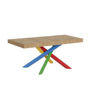Mesa Extensible 120/380x90 Cm Volantis Premium Patas Roble Natural Multicolor 4/b