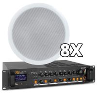 sistema sonido power dynamics cspb8 8 altavoces 100v bluetooth 120w rms