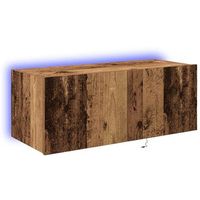 mueble de tv  mueble de salon  gabinete de tv montado en la pared madera vieja 80 x 35 x 31 cm