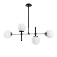lampara de techo mudoni-mr-951-3 negro metal vidrio 108x15x67-82 cm