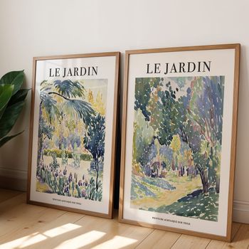 Set de 2 cuadros 043, marco premium chapado en roble, 50x70 cm