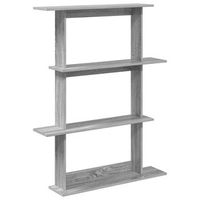 estante de pared sonoma gris 100 x 20 x 126 cm vidaxl