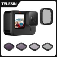 telesin nd8 nd16 nd32 cpl juego de filtros de lente marco de aleacion de aluminio para gopro 12 hero 12 11 11 9 camara de accion negra lente nd cpl