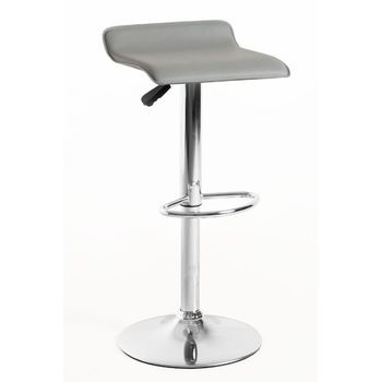 Pack 6 Taburetes Tim De Polipiel 85*39*39 Cm - Gris Claro