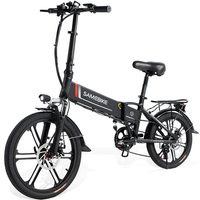samebike 20lvxd30-ii bicicleta de trekking electrica plegable de 250 w 20 48 v 104 ah negro