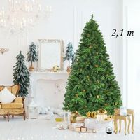 21m arbol de navidad iluminacion con soporte abeto artificial decoracion para navidad hogar fiesta verde cfw44934