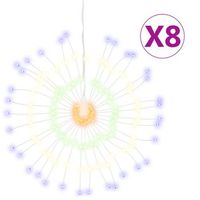 luces de navidad de estrellas 8 unidades 140 led de colores 17 cm