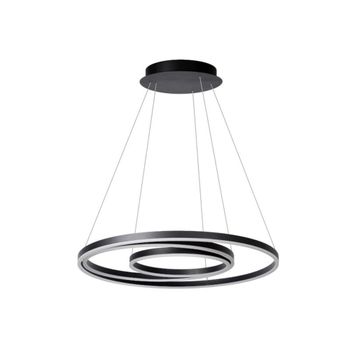 Lámpara colgante de aluminio con 1 led integrado, negro