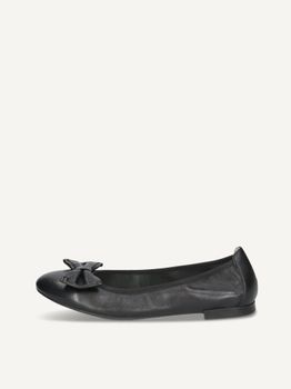 CAPRICE Ballerina, black, made of Leather with Block heel, Size 42