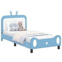 cama para ninos con cabecero con cabecera azul 90 x 200 cm pu