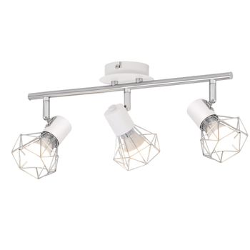 Reithy - foco de techo de metal, color blanco, 49 cm, 3 luces, e14