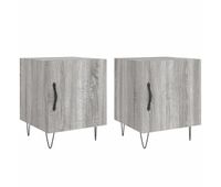 vidaxl mesitas noche 2 uds madera ingenieria gris sonoma 40x40x50 cm