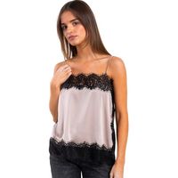 admas blusa camiseta de tirantes satin and lace para mujer